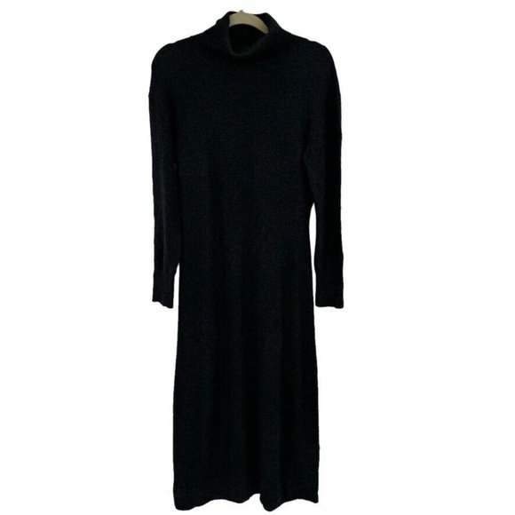 Isda & Co. Wool Blend Knit Sweater Dress Size Medium Gray turtle neck maxi - Picture 1 of 16